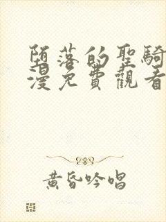 堕落的圣骑士动漫免费观看