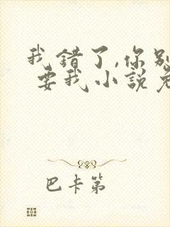 我错了,你别不 要我小说免费阅读