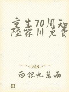 重生70周知锦陆霖川免费阅读全文
