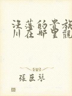 没落的贵族琉璃川在哪里观看