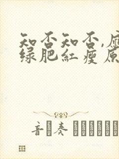 知否知否,应是绿肥红瘦原著小说