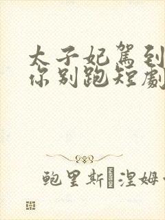 太子妃驾到总裁你别跑短剧免费