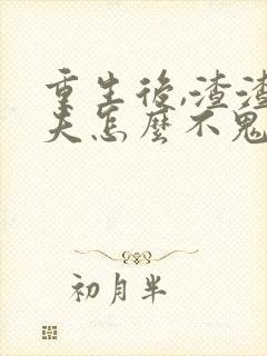 重生后,渣渣前夫怎么不鬼混了