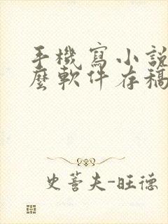 手机写小说用什么软件存稿