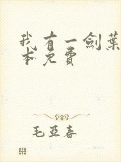 我有一剑叶观整本免费