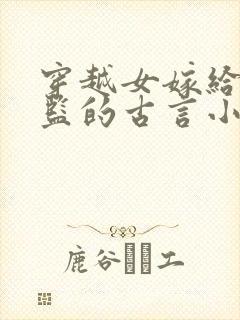 穿越女嫁给真太监的古言小说