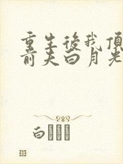 重生后我顶替了前夫白月光九九月大结局