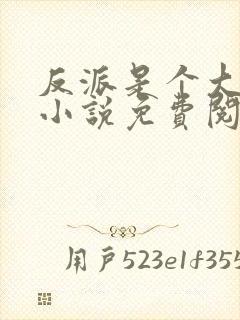 反派是个大好人小说免费阅读