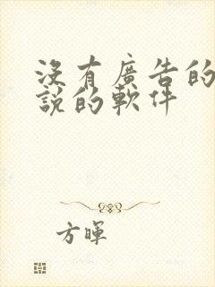 没有广告的看小说的软件