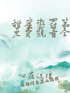 甜蜜惩罚第一季免费观看全集台词无马赛