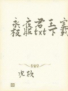 永夜君王完本精校版txt下载