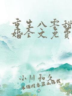 重生八零甜蜜军婚全文免费阅读