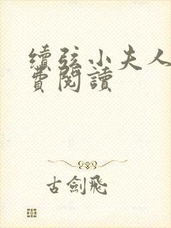 续弦小夫人 免费阅读