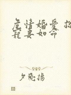 危情婚爱 总裁宠妻如命