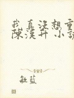 我真没想重生啊陈汉升 小说