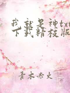 我就是神txt下载精校版
