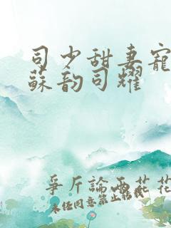 司少甜妻宠定了苏韵司耀