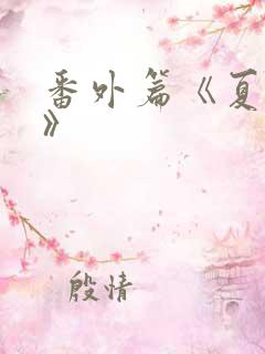 番外篇《夏鎏枫》