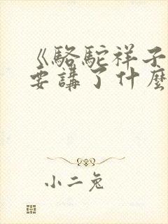 《骆驼祥子》主要讲了什么