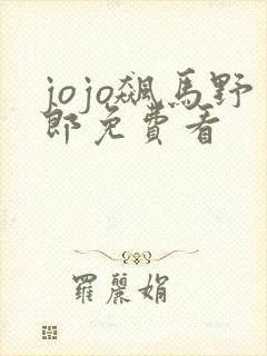 jojo飙马野郎免费看
