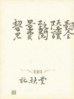 黎景致陆懿小说免费阅读全文