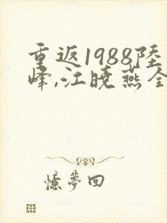 重返1988陆峰,江晓燕全文免费听书