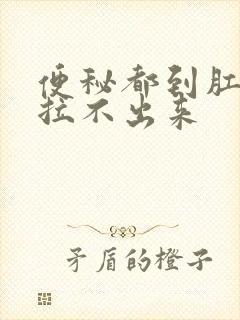 便秘都到肛门却拉不出来