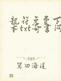 龙符免费下载全本txt奇书网