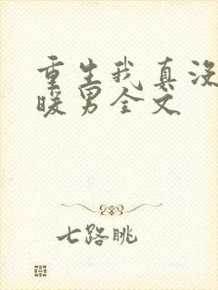 重生我真没想当暖男全文