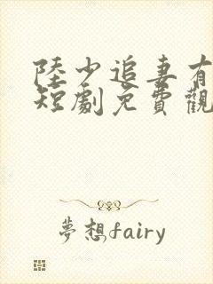 陆少追妻有点甜短剧免费观看