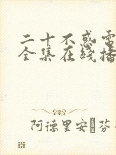 二十不惑电视剧全集在线播放免费