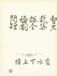 闪婚总裁都很穷短剧全集免费观看