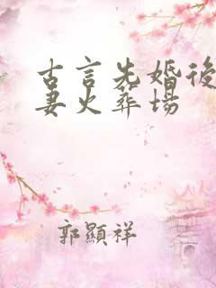 古言先婚后爱追妻火葬场