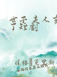 世子 夫人有喜了短剧