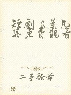 短剧《叶凡》全集免费观看