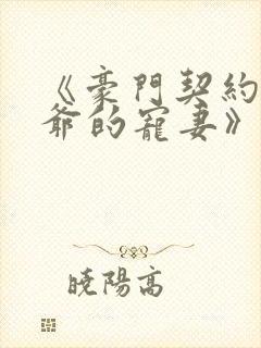 《豪门契约:沈爷的宠妻》