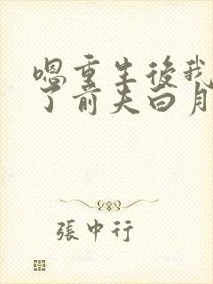 嗯重生后我顶替了前夫白月光