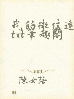 我的微信连三界txt笔趣阁