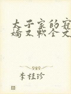 太子家的宠妾又娇又软全文免费阅读