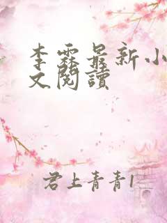 李霖最新小说全文阅读