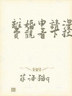 离婚申请漫画免费观看下拉式