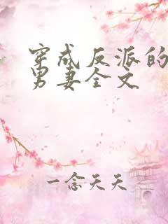 穿成反派的炮灰男妻全文