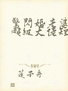 惊闪婚老婆竟是超级大佬短剧