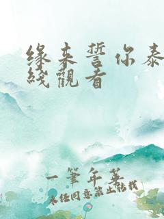 缘来誓你泰剧在线观看