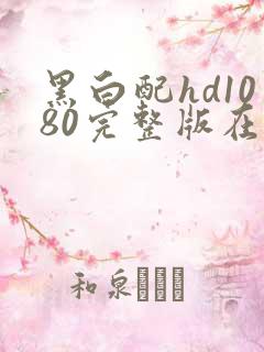 黑白配hd1080完整版在线观看动画