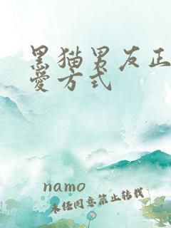 黑猫男友正确疼爱方式