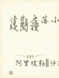 清欢夜落小说在线阅读