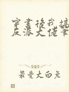 穿书后我搞到了反派大佬笔趣阁