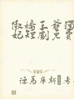 傲娇王爷独宠王妃短剧免费观看