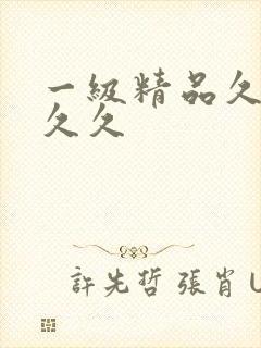 一级精品久久久久久